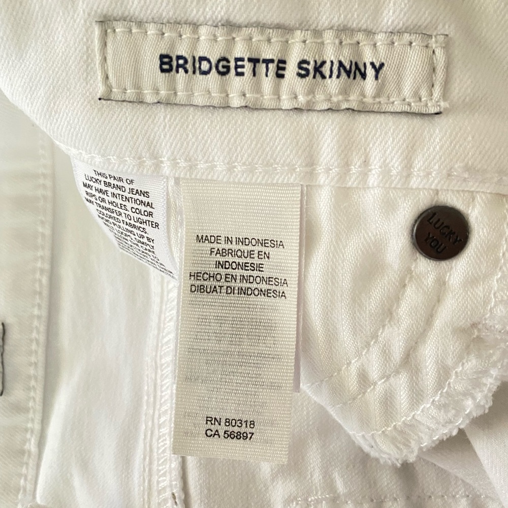 Lucky Brand White Bridgette Skinny Jeans - Picture 3 of 5